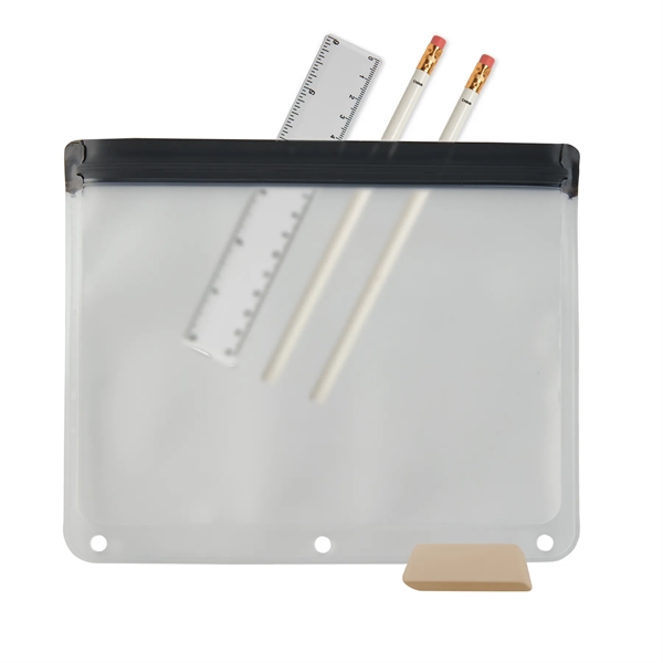 Black color option for Zip It™ Peva School Kit   Blank Contents