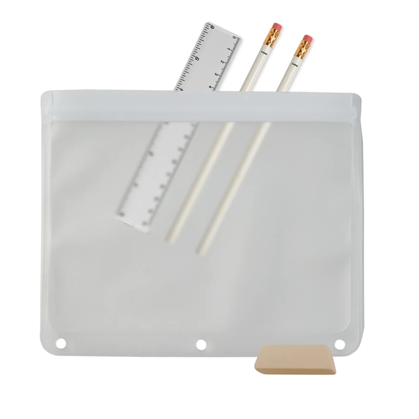 White color option for Zip It™ Peva School Kit   Blank Contents
