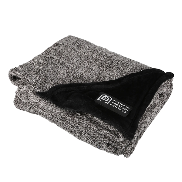 Heathered Black color option for Rpet Fleece Blanket