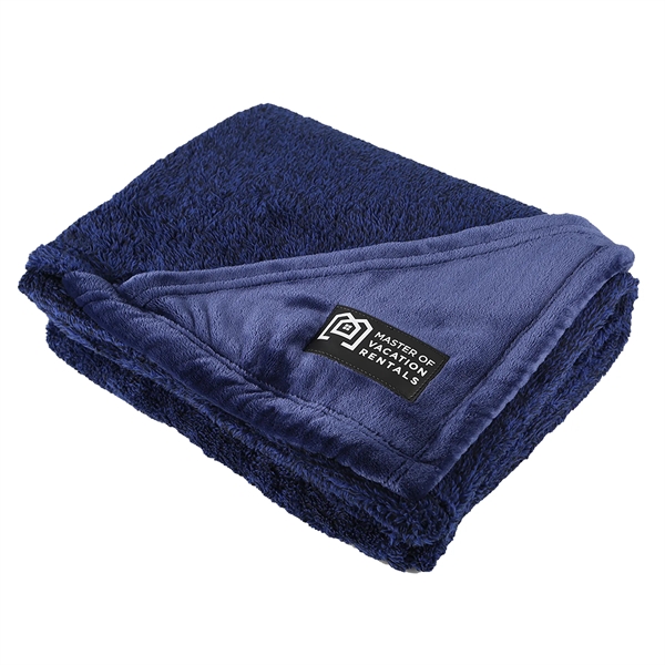 Heathered Blue color option for Rpet Fleece Blanket