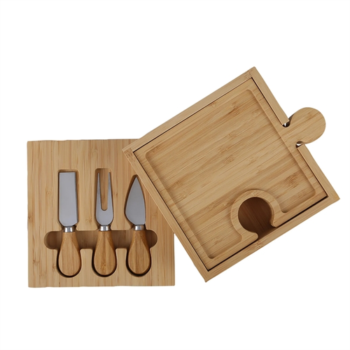 Main photo of Bamboo 6 In1 Puzzle Cheese Board Set
