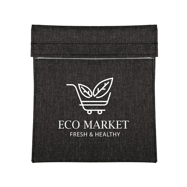 Heathered Black color option for Rpet Sandwich Storage Bag