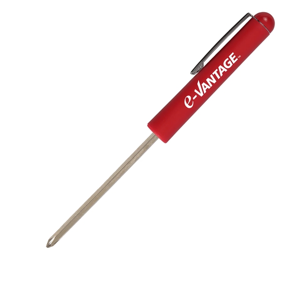 Red color option for Pocket Screwdriver With Reversible Phillips And Flat Blade