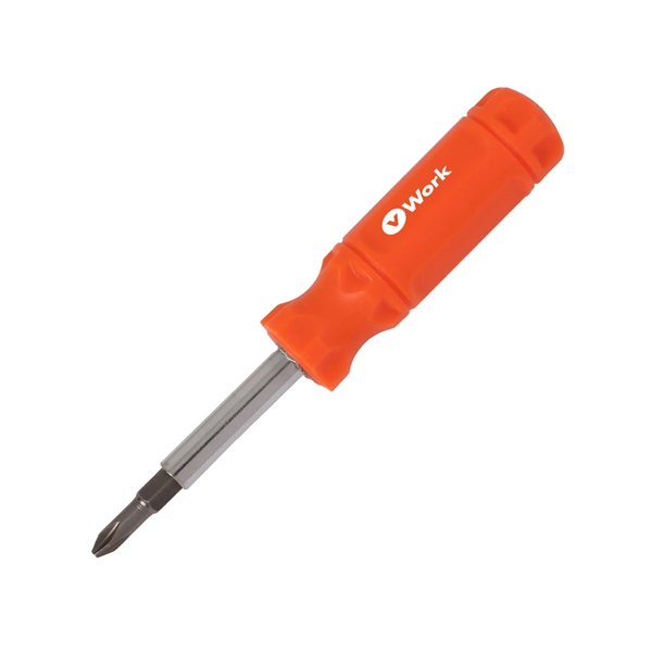 Orange color option for 6 In 1 Screwdriver With Phillips, Flat, And Hex Capabilities