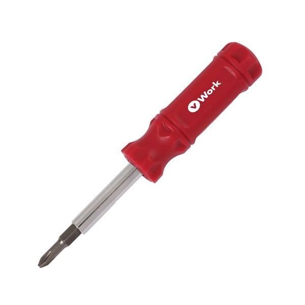 Red color option for 6 In 1 Screwdriver With Phillips, Flat, And Hex Capabilities