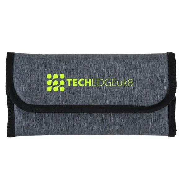 Heathered Gray color option for Rpet Roll Up Tech Organizer