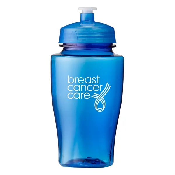 Translucent Blue color option for 16 Oz. Rpet Wide Mouth Water Bottle