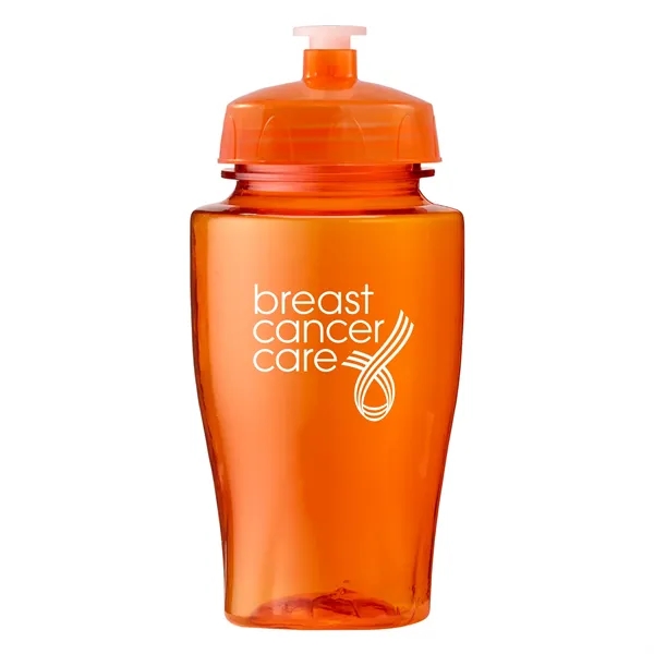 Translucent Orange color option for 16 Oz. Rpet Wide Mouth Water Bottle