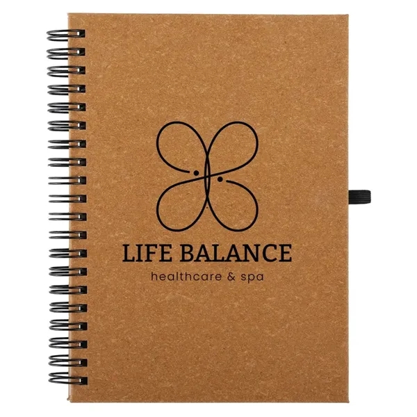 Tan color option for 5" X 7" Bonded Leather Spiral Notebook W/Fsc® Recycled Paper