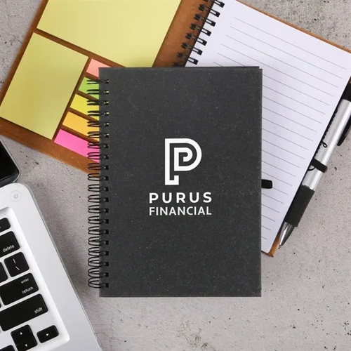 Main photo of 5" X 7" Bonded Leather Spiral Notebook W/Fsc® Recycled Paper