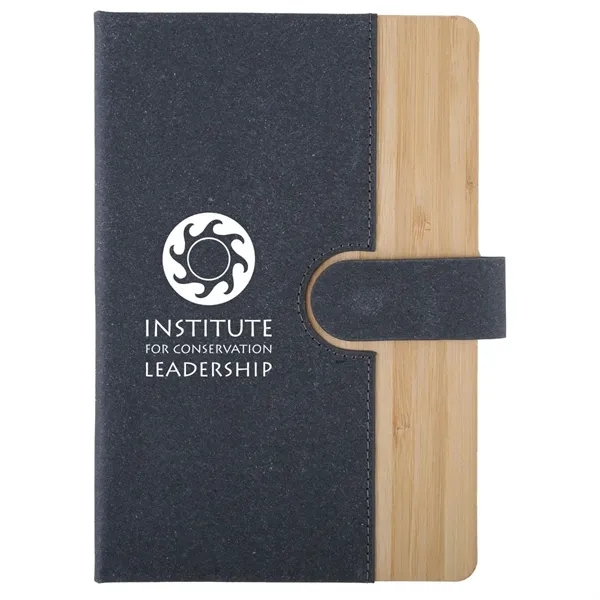 Dark Gray color option for Bamboo Journal W/ Magnetic Closure & Fsc® Paper