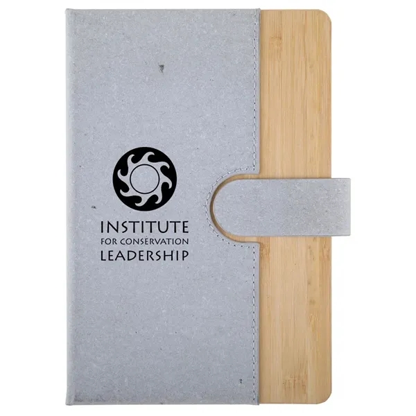 Light Gray color option for Bamboo Journal W/ Magnetic Closure & Fsc® Paper