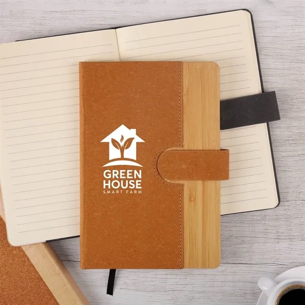 Tan color option for Bamboo Journal W/ Magnetic Closure & Fsc® Paper