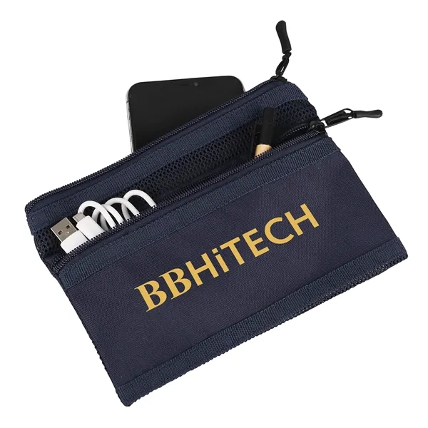 Navy Blue color option for Rpet Mesh Tech Pouch