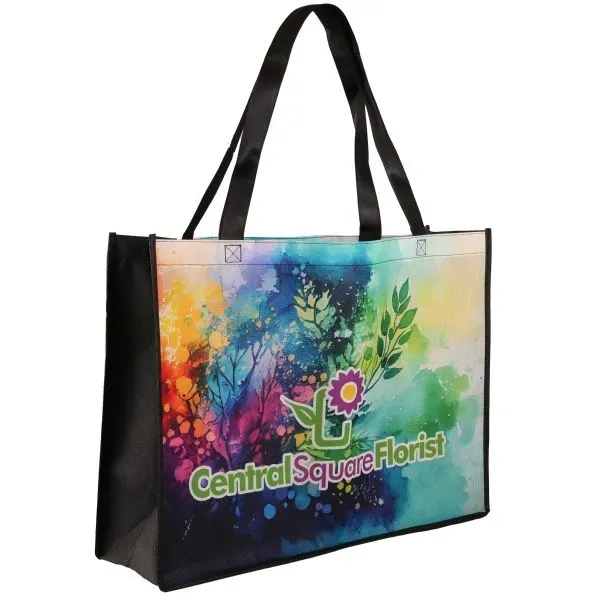 Black color option for Sublimated Large Shopping Tote