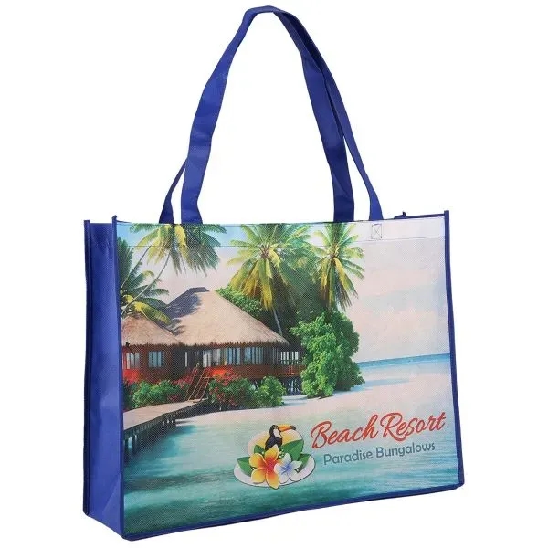 Royal Blue color option for Sublimated Large Shopping Tote