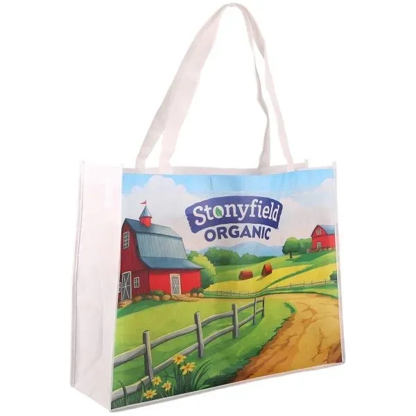 White color option for Sublimated Large Shopping Tote