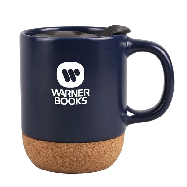 Navy Blue color option for 12 Oz. Ceramic Mug With Cork Base