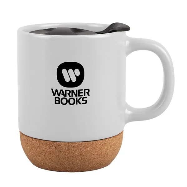 White color option for 12 Oz. Ceramic Mug With Cork Base
