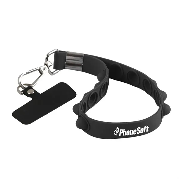 Black color option for Silicone Fidget Toy Phone Wristlet & Key Holder