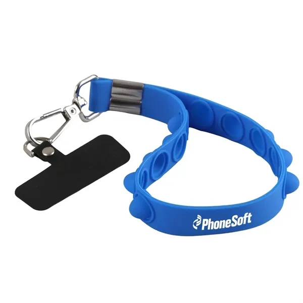 Blue color option for Silicone Fidget Toy Phone Wristlet & Key Holder