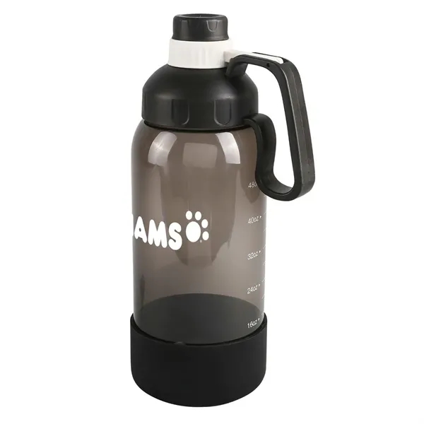 Translucent Smoke color option for Tritan Bottle With Silicone Pet Bowl