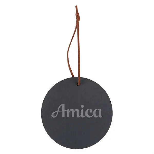 Slate color option for 4" Slate Round Ornament