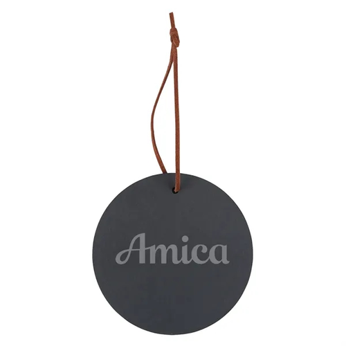 Main photo of 4" Slate Round Ornament