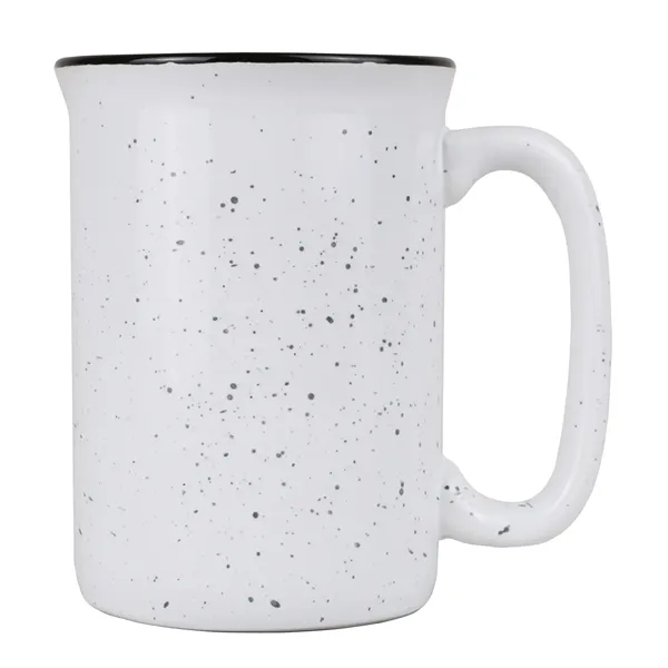White color option for 13 Oz. Tall Speckle It Ceramic Camping Mug