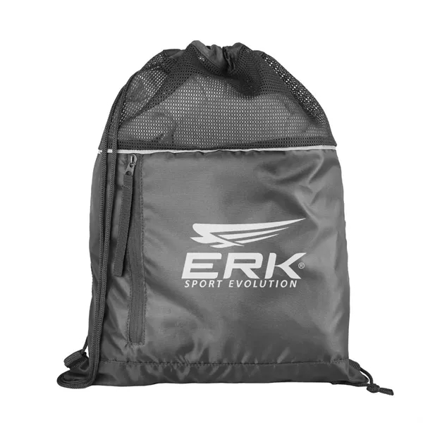Black color option for Rpet Mesh Drawstring Backpack