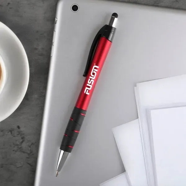 Metallic Red color option for Petaluma Recycled Mgc Stylus Gel Pen