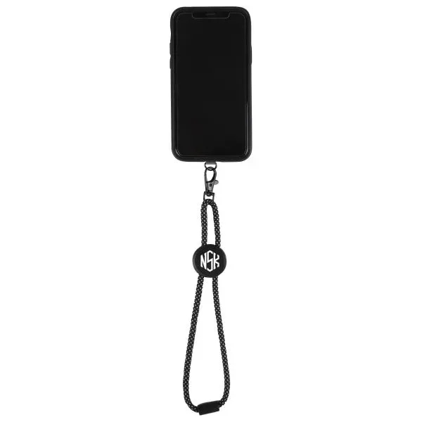 Black-Gray color option for Phone Holder Wristlet W/ Recycled Cord