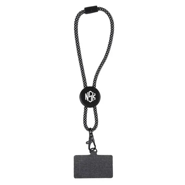 Black-White color option for Phone Holder Wristlet W/ Recycled Cord