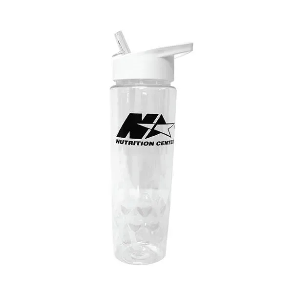 Clear color option for 24 Oz. Poly Saver Pet Bottle With Straw Cap
