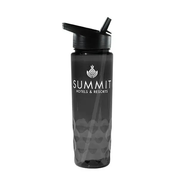 Trans Black color option for 24 Oz. Poly Saver Pet Bottle With Straw Cap
