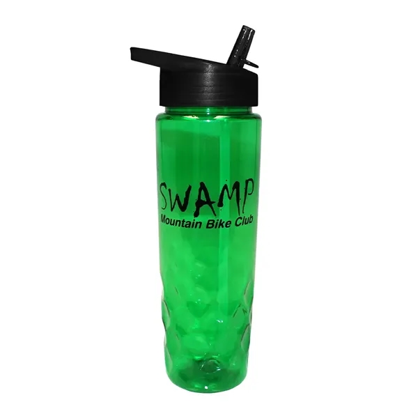 Trans Green color option for 24 Oz. Poly Saver Pet Bottle With Straw Cap