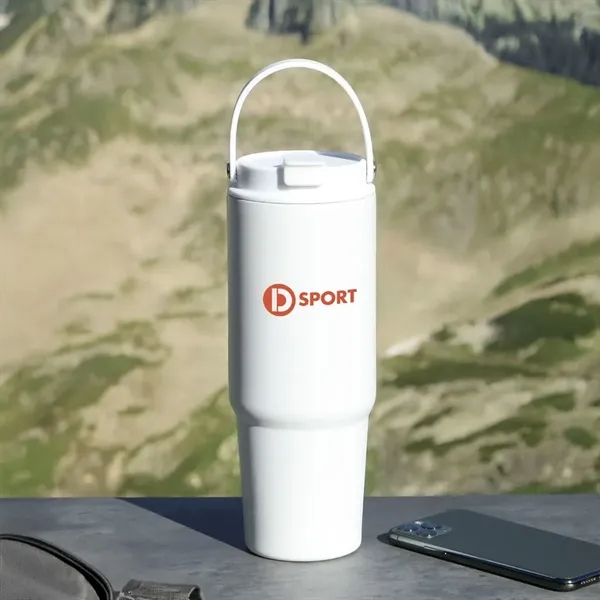 White color option for 27 Oz. Siam Powder Coated Recycled Stainless Steel Tumbler