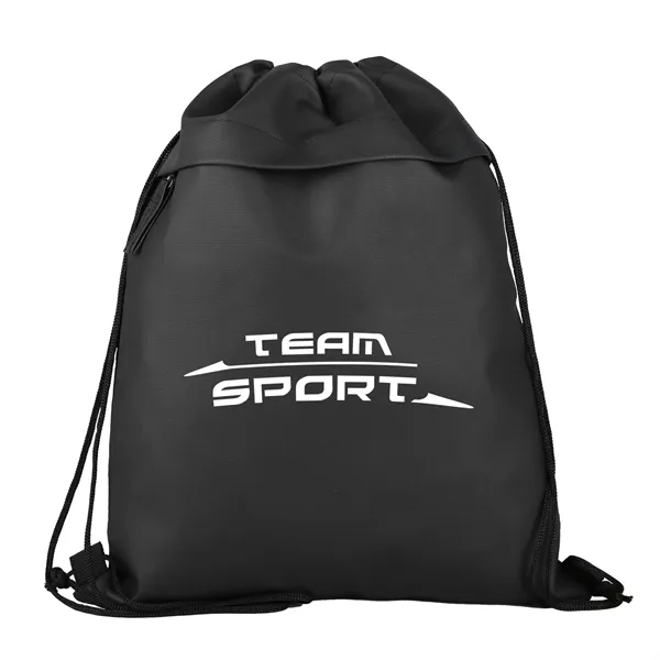 Black color option for Nova 600 D Rpet Drawstring Backpack