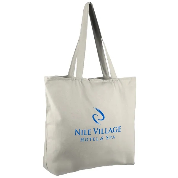 Natural color option for 12 Oz. Zippered Cotton Canvas Tote