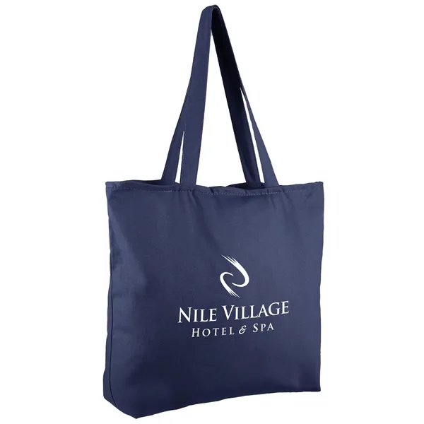 Navy Blue color option for 12 Oz. Zippered Cotton Canvas Tote