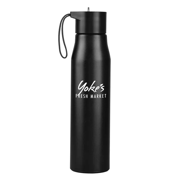 Metallic Black color option for 24 Oz. Ridge Recycled Aluminum Bottle W/ Silicone Grip