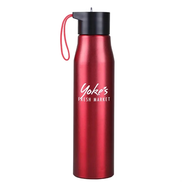 Metallic Red color option for 24 Oz. Ridge Recycled Aluminum Bottle W/ Silicone Grip