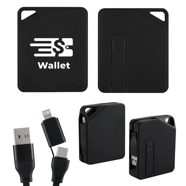 Black color option for Retractable Charging Cable W/Phone Holder