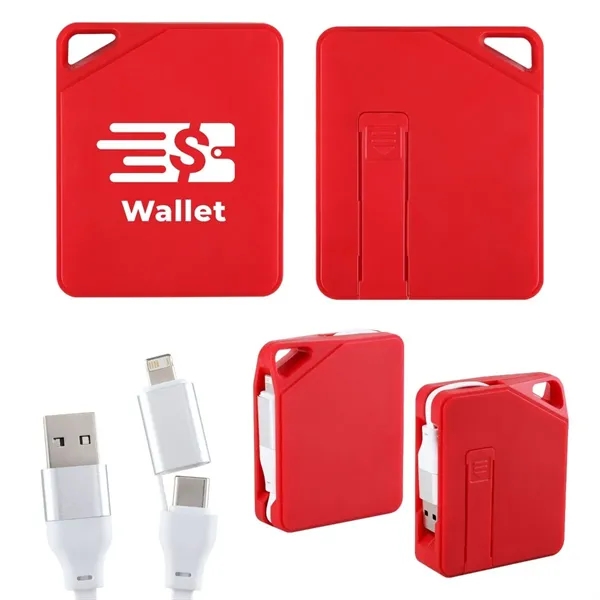 Red color option for Retractable Charging Cable W/Phone Holder