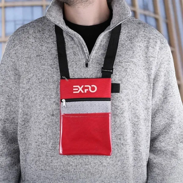 Red color option for Rpet Tradeshow Badgeholder/Neck Wallet