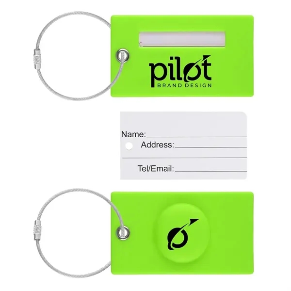Lime color option for Silicone Luggage Tag With A Smart Tag Slot