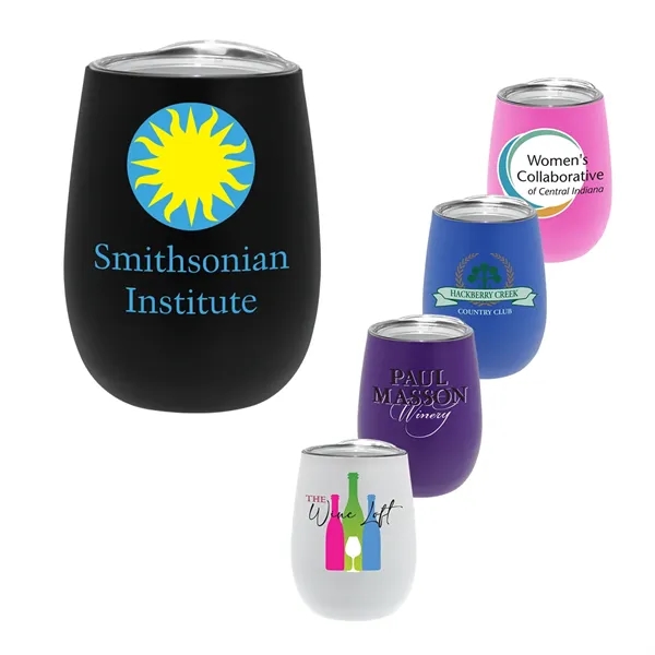 Extra color option for 12 Oz. Recycled Stainless Wine Glass With Lid, Full Color Di