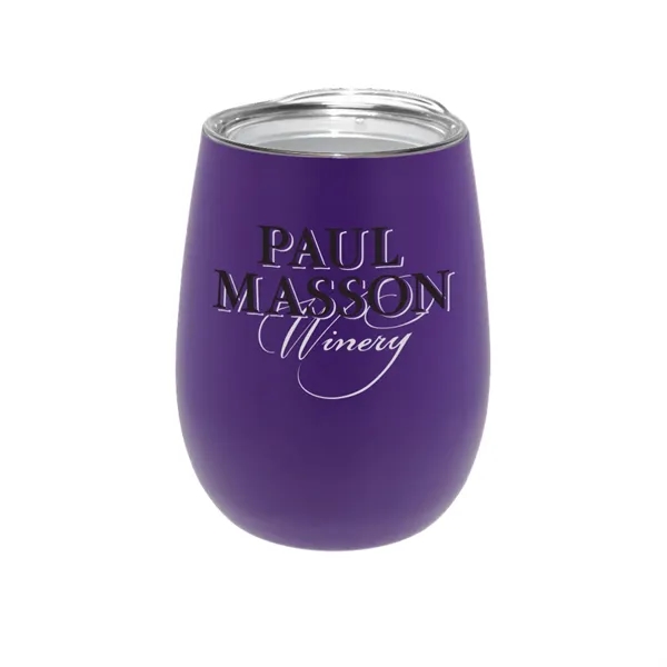 Purple color option for 12 Oz. Recycled Stainless Wine Glass With Lid, Full Color Di