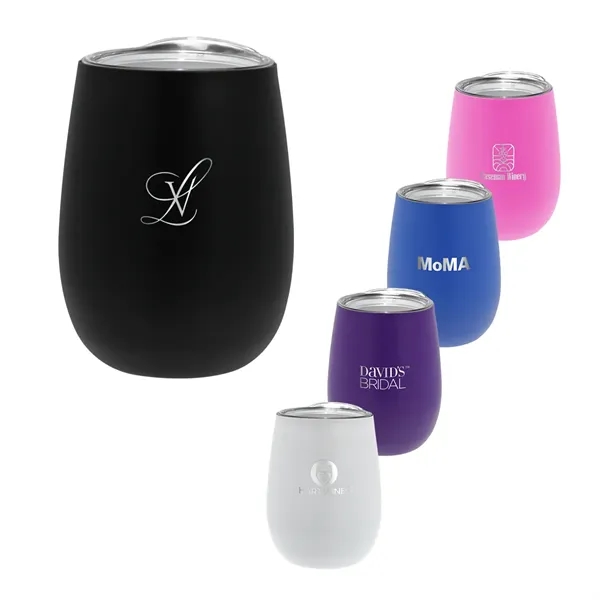 Extra color option for 12 Oz. Recycled Stainless Wine Glass With Lid, Laser, Standa