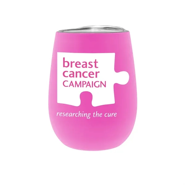 Pink color option for 12 Oz. Recycled Stainless Wine Glass With Lid Test